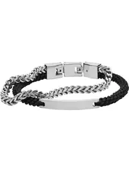 FOSSIL Armband schwarz / silber