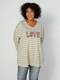 Langarmshirt beige/weiß Angel of Style