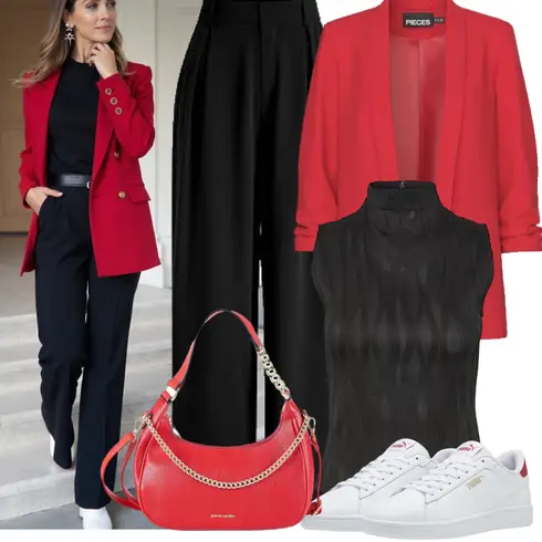Rot Lederjacke für Männer/Sweatblazer/Kurzblazer/Eleganter Blazer/Lederjacke/Blazerjacke/Blusenblazer/Boyfriend Blazer/Oversize Blazer/Longblazer Pieces kombinieren