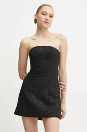 Haljina BOUCLE boja: crna, mini, uska, 5RGK48 7261A