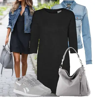 Frühlings Outfits Edel mit Grau/Beige/Braun/Lila Große Tasche/Schultertasche modamoda de "Toller Look für den Frühling"Look: Schön, Emo, Indoor, Elegant, Schick, Metallic, Ausgefallene, Edel, Boho, Oversize, Feine