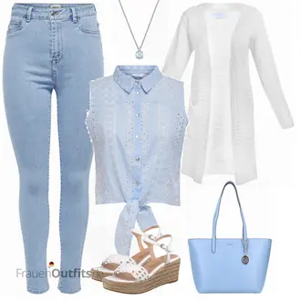 Outfit mit Grün Sandalen UNISA "Super Sommerlook"