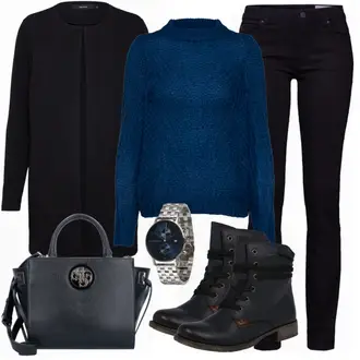 Winter Outfits mit Schwarz Jeans ESPRIT "ESPRIT2019"