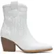 Smile Favorites Dames Cowboylaarzen met Hak Kort - Wit - Imitatieleer - Maat 39 -