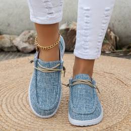 Women's Casual Shoes In Colors, Breathable And Non-slip Loafers With Solid Color Patterns, Soft And Lightweight Fabric For Easy Wearing, Round