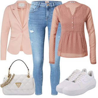 Kombinacije od trapera sa Pink Odijelo Ichi "Jesenski outfiti"