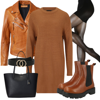 Outfity na zimu s Černá/Šedá/Tmavě šedá Punčocháče Velká Velikost/Podpůrný punčocháč/Nylonová punčocha Swedish Stockings "Zimní outfity"