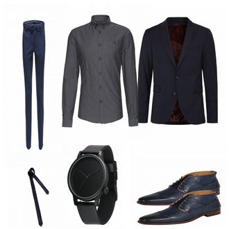Business Outfits mit Schwarz Anzug Cinque "MusicalNight"