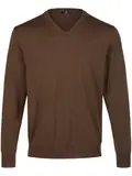 Dunkelbraune Wollpullover image