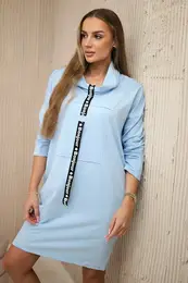 Tie dress light azure