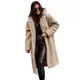 Teddy Jacken f�r Damen Felljacke Kuscheljacke Flauschig Pl�schjacke Fleecejacke mit Kapuze Lang Winterjacke Wintermantel Herbst Winter Warm Elegant Mantel Teddyfleece Jacke Teddyjacke Aprikose M