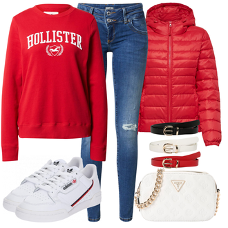 Outfity na zimu Streetwear s Bílá/Krémová Letní tenisky/Tenisky s Bočním Zipem/Nízká Teniska/Kožené tenisky/Úzká teniska Adidas Originals "Zimní Outfit"Look: Unisex, Streetwear, Sportovní, Estetika