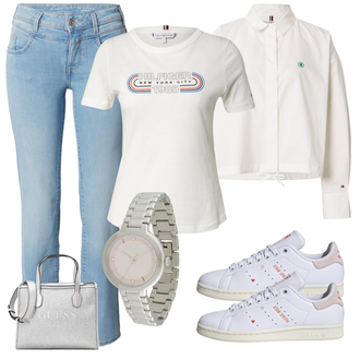 Mavrica outfit mit Srajca & majica velike velikosti/Bluza velika velikost Tommy Hilfiger "Pomladanski Outfit"
