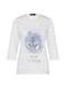 Zwillingsherz Langarmshirt hellblau / weiß