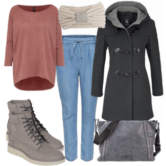 Winter Outfits mit Lila/Braun/Rot/Rosa Klassische Tunika/Elegante Tunika/ausgefallene tunika/Festliche Tunika/Lederjacke/Langarmbluse/Tuniken-Shirt/Tunika Only "TrendyWinter"