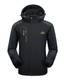 KEFITEVD Softshelljacke Herren Wasserdicht Atmungsaktiv Outdoor Jacke Leicht Herrenjacke mit Kapuze Männer Softshell Wanderjacke Herrenjacke Schwarz L