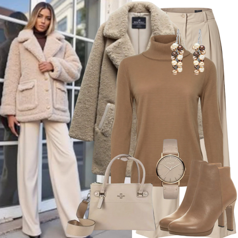 Comment poter Beige/Marron Manteau Teddy/Manteau de Lama Rut & Circle, Marron/Beige/Violet/Blanc/Marron foncé Montre à Chaîne/Bracelet de Montre/Montre-bracelet Suri Frey, Beige/Kaki/Marron Botte classique/Bottes à Talon Haut/Botte au Genou/Botte Longue/Botte Pointue/Bottes Vintage/Botte Large Bronx, Doré/Rose/Marron Clip d'Oreille/Set de Clou d'Oreille lucardi, Marron/Orange/Marron foncé Chemise en tricot/Top en Maille/Chemise À Col Roulé/Cardigan Col Rond/Cardigan Col Montant/Pull à Col Montant/Pull à Col Roulé Edited, Marron/Beige/Marron foncé Pantalon Push-up/Pantalon à Enfiler/Pantalon de Plage/Pantalon Moulant Organic Basics avec Marron/Beige/Violet/Blanc/Marron foncé Montre à Chaîne/Bracelet de Montre/Montre-bracelet Suri Frey