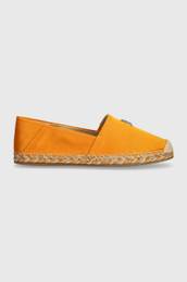 Espadrile TH SATIN FLAT ESPADRILLE rumena barva, FW0FW07881