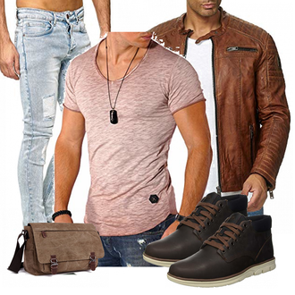 Outfit mit Blau Schuh Timberland "Tazzio Jeans"