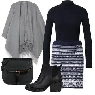 Outfit mit Schwarz Chelsea Boot/Lederjacke/Leder Stiefelette/Gefütterte Stiefelette/Gummistiefelette Only "Outfit für den Herbst"