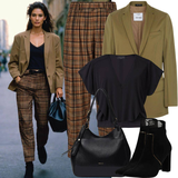 Crne i Zlatne Bluzé od Žerseja Outfiti image