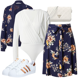 Outfit s Dlouhý Zimní Kabát/Dlouhá tylová sukně/Dlouhé Šaty/Taška/Doplňek Guess "Perfektní na zimu"