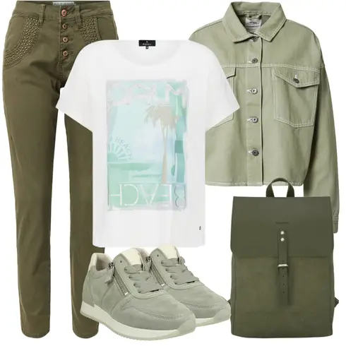Dunkelgrün/Khaki Hose Große Größe/Damen 7/8-Länge Jeans/Caprijeans/Cargojeans/Cropped Jeans/High Waist Jeans/T-Shirt/Bundfaltenjeans/Formelles Hemd/Lederjacke/Slim Fit Jeans/Straight Leg Jean/Tapered-Jeans/Winterjacke Pulz Jeans kombinieren