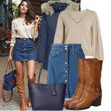 Blaue Rock Outfits image