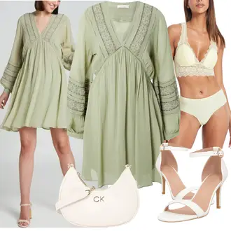 Flower Power Outfit mit Grün/Hellgrün/Dunkelgrün Bluse und Tunika Tunika guido maria kretschmer women "Perfekt für den Sommer"