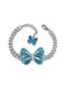GUESS ARMBAND TROPICAL DREAM hellblau / silber