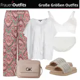 Braune, lange/Maxi Wide Leg Jeans Outfits image