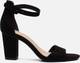 Tamaris Sandalen met hak zwart Imitatiesuede - Dames - Maat 38