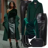 Schwarz Lange Röcke Outfits für Damen image
