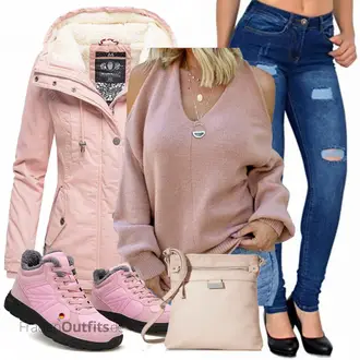 Schicke Outfits Französische mit Blau/Dunkelblau Knöchelstiefel/Leder Schuhe/Push up Jeans/Low Rise Jean/Schlupfjeans/Jeans mit Schlitz/Lederjacken/Jeans mit Loch ESRA "Schickes Herbst Outfit"Look: Nahtlos, Spanische, Coole, Französische, Italienische, Egirl, Casual