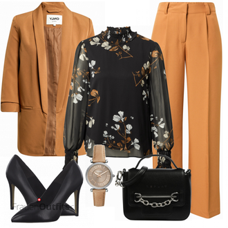 Outfit mit Schwarz Bluse VERO MODA "Outfit für die Konferenz"