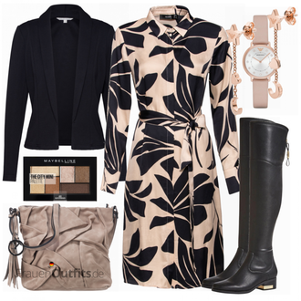 Outfit mit Blau HALLHUBER "HALLHUBER KLEID"