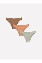 Patterned Brazilian Panties 3 Pack