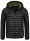 Indicode Herren Bowers Steppjacke in Daunenjacken-Optik   Winterjacke Übergangsjacke Black M