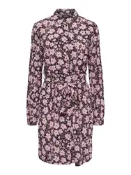 PIECES Kleid ''''Athena'''' khaki / hellpink / schwarz / weiß