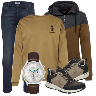 Schlichte Outfit mit Dunkelblau/Blau Lederjacke/Leder Schuhe/Slim Fit Jeans/Winterjacke/Push up Jeans/Thermojeans/Low Rise Jean/Herren Lederjacke/Biker Jeans Only & Sons "Street Style Outfit"Look: Uni, Coole, Schlichte, Old Money, Smart Casual, Casual, Premium, Moderne