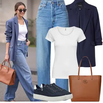 Kombinacije od trapera Tulum sa Bijela/Srebro/Siva/Krem Muške tenisice za trčanje/Funkcionalna majica/Obični top/Majica/Ležerna majica/Sportska majica Only "Proljetni Outfit"Look: Krštenje, Koncer, Škola, Tulum