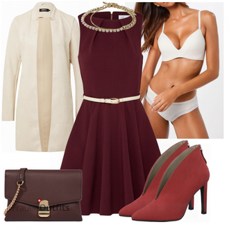 Outfit mit Rot High Heel MARCO TOZZI "Schickes Business Outfit"
