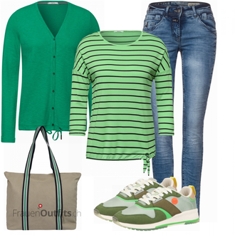 Outfit mit Grün Sneaker SCOTCH & SODA "Cooler Look für den Frühling"