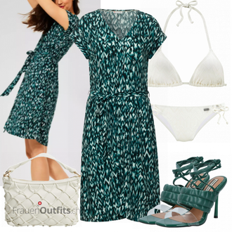 Outfit mit Türkis Schuh Sandalen river island "Perfekt für den Sommer"