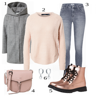 outfit mit Bež Škorenj Tamaris "Zimska outfit"