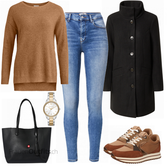 Outfit mit Rot Sneaker GANT "Gemütlicher Alltagslook"