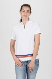 Polo Shirt - CHRISTINE STR PQ POLO SS white
