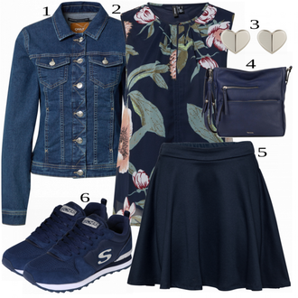 tenues avec Bleu Veste en Jean Only "tenue parfaite"