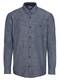 TOM TAILOR Hemd ray 2col. slub fil a fil shirt dunkelblau