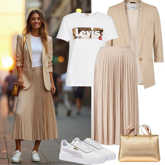 Tenues d'Été Court avec Beige/Kaki/Blanc/Jaune 70s Minijupe/Jupe d'Uniforme Scolaire/Jupe Mini/Jupe Unisexe/Collège Jupe/Jupe Moderne/Jupe Plissée Courte/Pantalon à Enfiler/Pantalon Taille Haute/Pantalon avec Fente/Pantalon Plissé/Pantalon Bouffant/Pantalon Culotte Edited "Outfit für den Frühling"